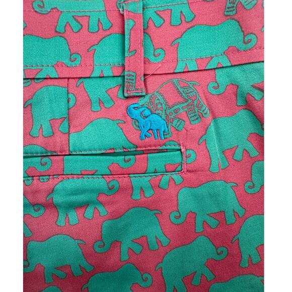 Tracy Negoshian Coral Green Elephant Shorts Size 6 - Picture 4 of 5